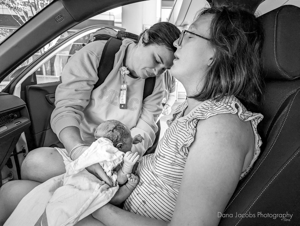 Two Constructive Unmedicated Beginning Tales: Beginning Heart to Hospital Switch & Quick 2nd Beginning in a Shifting Automobile